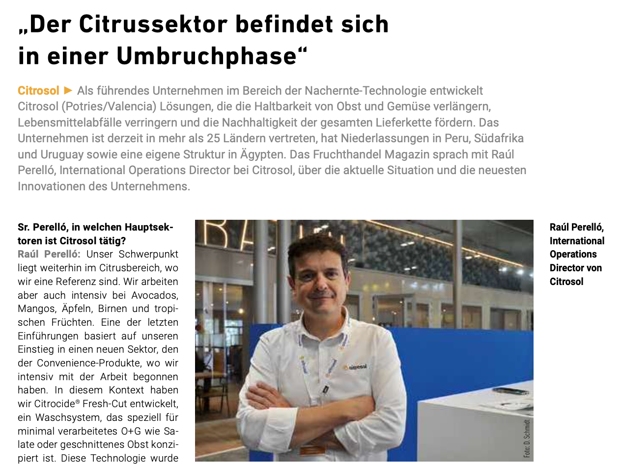 “El sector de los cítricos se encuentra en una fase de transformación”